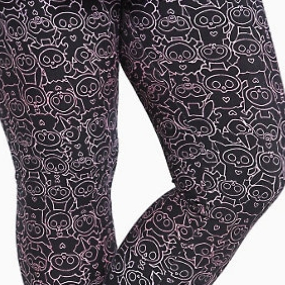Torrid Black, Blue and Pink Graphic Leggings - Picture 2 of 3